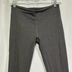ALO Yoga Leggings Women Size M Gray Gym Activewear 7/8 Low-Rise Ankle Zip EUC thumbnail 2