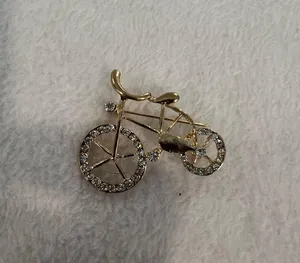 Gold Bicycle Brooch thumbnail 2