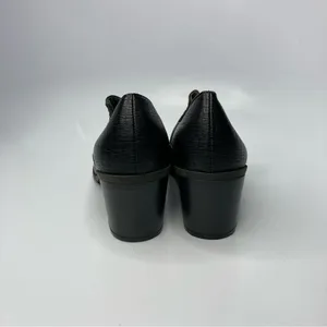 Relativity black‎ heeled booties faux leather size 10 thumbnail 4