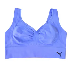 Puma Purple Seamless Wireless Sports Bra Women’s Large Athletic Activewear EUC thumbnail 3