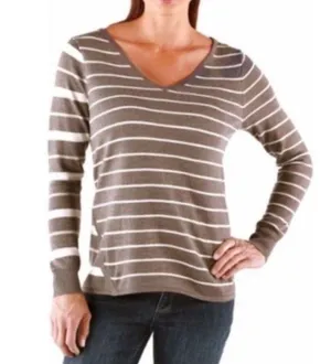 Smartwool Merino Striped V Neck Sweater Medium thumbnail 1