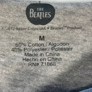 The Beatles Band Graphic Long Sleeve Off Shoulder Top Shirt Size‎ M thumbnail 5