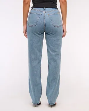 Abercrombie & Fitch Curve Love Ultra High Rise 90s Straight Jean thumbnail 5