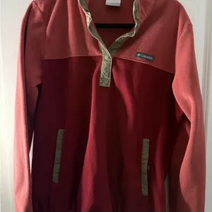 Columbia Two-Tone Red Crewneck Sweater thumbnail 1