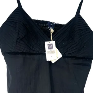 NWT GAP | S | Deep V-Neck Pleated Cami Tank Top Sheer Tulle Accent Sleeveless thumbnail 3