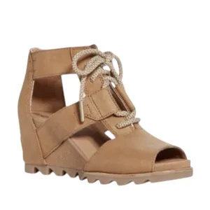 Sorel Women Joanie Ankle Leather Lace Up Open Toe Wedge Sandals shoes sz 6.5 thumbnail 3