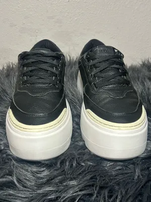 UGG MARIN MEGA TRAINERS PLATFORM LEATHER SNEAKERS SHOES BLACK Sneaker Sz 8.5 thumbnail 4