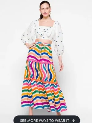 Farm Rip Floral Cropped Balloon Sleeve Top thumbnail 6