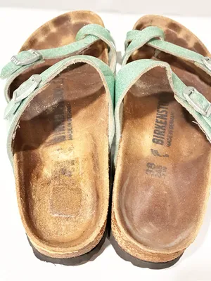Birkenstock Mayari Metallic Glitter Aqua Sandals Womens Size 7 thumbnail 4