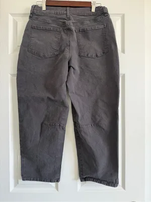 EVEREVE Emerson Utility Barrel Pants Charcoal Gray High Rise Size 30 ECV2158 thumbnail 2