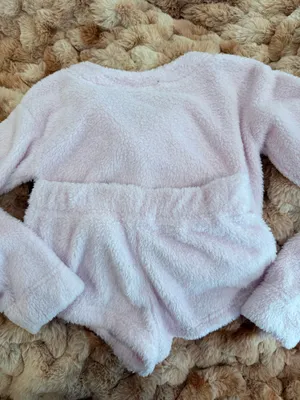 NWT Bebe Fuzzy Lace Pink Fleece Pajamas Set Size Extra Small thumbnail 7