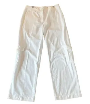 Saks 5th Avenue Threads white cotton cargo pants size 6 thumbnail 1