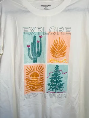 Maurices Explore New Terrains Oversized Graphic Tee Sequin Nature thumbnail 5