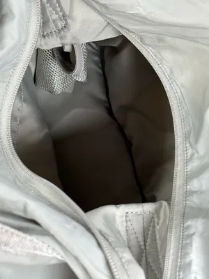 lululemon athletica Light Gray and Black Convertible Nylon Tote thumbnail 7