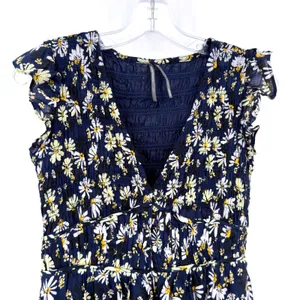 Anthropologie Daisy Midi Dress Women XS Navy Tiered Boho Romantic Cottagecore thumbnail 2