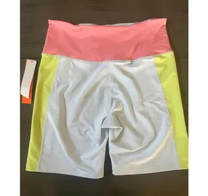 NWT Aqua Athletic Womens Biker Shorts Sz Medium White Multicolor Activewear thumbnail 2