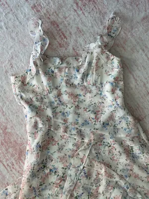 Floral Ruffle Tiered Sundress in Soft Pastels thumbnail 1