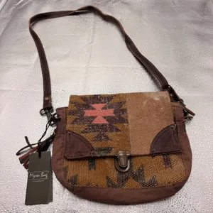 Myra Bag Whicky-Wacky Messenger Bag Womens OS Brown NEW S-2045 Southwestern Rug thumbnail 1
