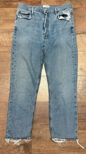 Agolde Nico High-Rise Slim Organic Cotton/Lyocell Blend Jeans Size 29 thumbnail 1