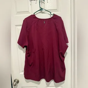 Grey’s Anatomy + Spandex Stretch Maroon Scrub Top Size 3XL. By Barco. thumbnail 3