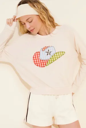 Daydreamer patch cowboy hat sweatshirt medium thumbnail 1