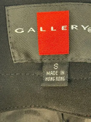 Gallery Black Button-Front Trench Coat Size S thumbnail 2