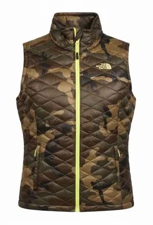 The North Face Womens‎ S Camo Print Insulated Puffer Thermoball Vest Pockets thumbnail 1