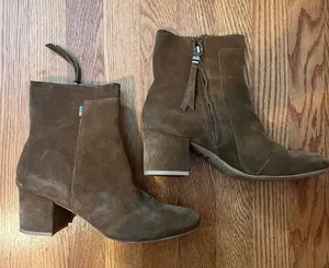 TOMS Evie Suede Ankle Booties thumbnail 1