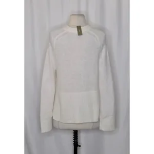 NWT!! J. CREW High Rib Pullover Sweater Wool Alpaca Solid‎ Ivory Minimalist XXS thumbnail 9
