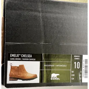 SOREL Emelie Chelsea Boots Waterproof Camel Brown‎ Leather Women’s Size 10 thumbnail 9
