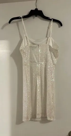 White Sequin Dress thumbnail 2