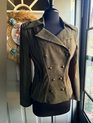 Vintage 90s Cache brushed military style blazer jacket, size medium thumbnail 1