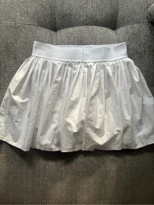 ALO Yoga White Pleated Skirt thumbnail 2