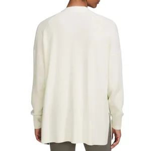 Lululemon Women's Side Slit Sweater Wrap Open Front Cardigan Ribbed Knit Size 4 thumbnail 2
