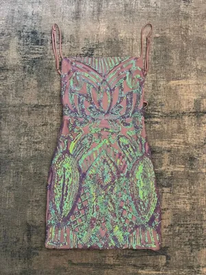 Lucy In The Sky Starstruck Strappy Dress in Iridescence Lilac Women's Small thumbnail 4