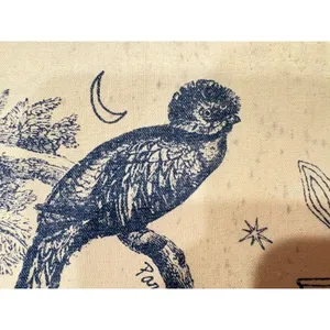 Sézane Paris Canvas Tote Bag Maria Pour Blue Illustrated Paradiso Jungle Print thumbnail 8