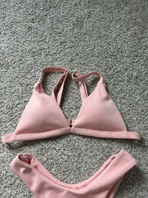 Pink Ribbed Bikini Set thumbnail 2