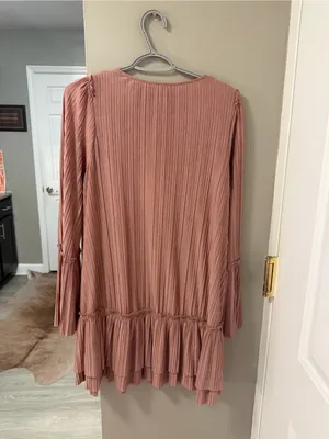 $148 Free People "Can't Help It" Women's Pullover Mini Pink Clay Dress. Sz s thumbnail 10