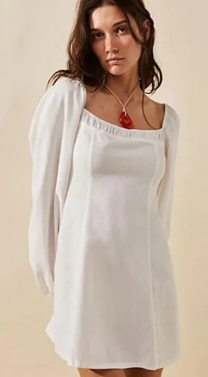 NWOT Free People forget me not white dress thumbnail 1