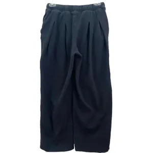 FREE PEOPLE BEACH Black Washed Drawstring Waist Pleated Wide Leg Cropped Pant XS thumbnail 2