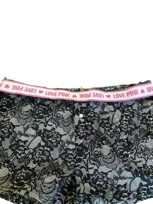 Vintage Y2K Victorias Secret PINK Mini Shorts Boxer Pajamas Lounge Coquette thumbnail 2