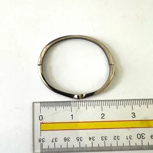 Silver tone rhinestone bangle bracelet thumbnail 6