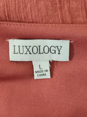Luxology Dusty Pink Tiered Maxi Dress Size Large Wedding Guest Dress thumbnail 8