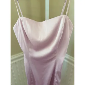 Sunday Best Satin Square Neck Mini Dress Adjustable Straps Pink Lavender Size 00 thumbnail 10