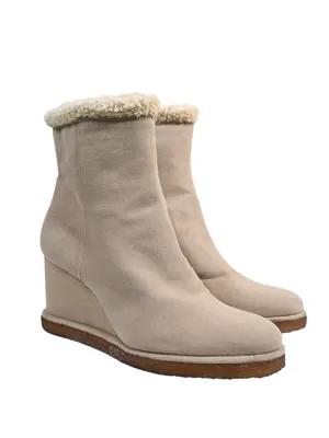 Vince Camuto Women's 7 M Bevvisa Tan Suede Upper Wedge Bootie thumbnail 6