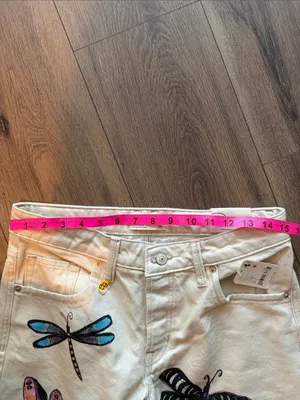 Free People Tennessee Low Rise Illusion Jeans- Dragonfly- size 28 thumbnail 7