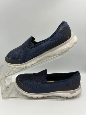 Danskin Now Womens Slip-On Walking Sneakers 8 Casual Mesh Navy Comfort Shoes thumbnail 2