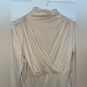 NWOT Mock Neck Ruched Bodysuit thumbnail 8