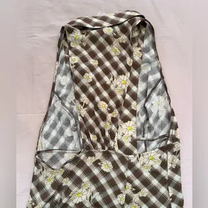 Urban Outfitters Brown Checkered Floral Maxi Dress thumbnail 7