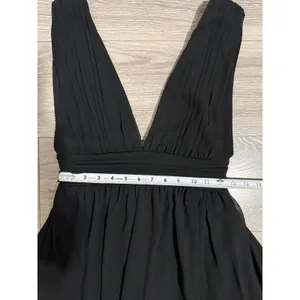 Lulus Maxi Dress XS Heavenly Hues Black Deep V-Neck Side Slit Gown Prom Romantic thumbnail 9